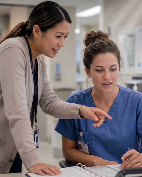 Healthcare professionals providing care